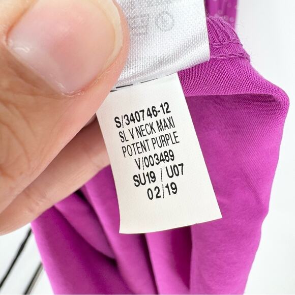 NWT Old Navy V-Neck Maxi Shift Dress In Polka Dot Potent Purple Plus Size XXL - Picture 11 of 11